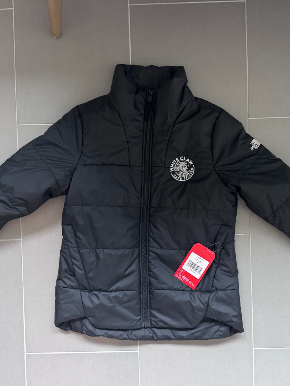The North Face Black Ladies Insulated Everyday Puffer Jacket with White Logo